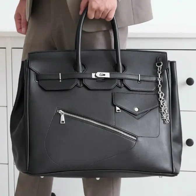 Sac Urban Zip Noir – Grand Format Élégan