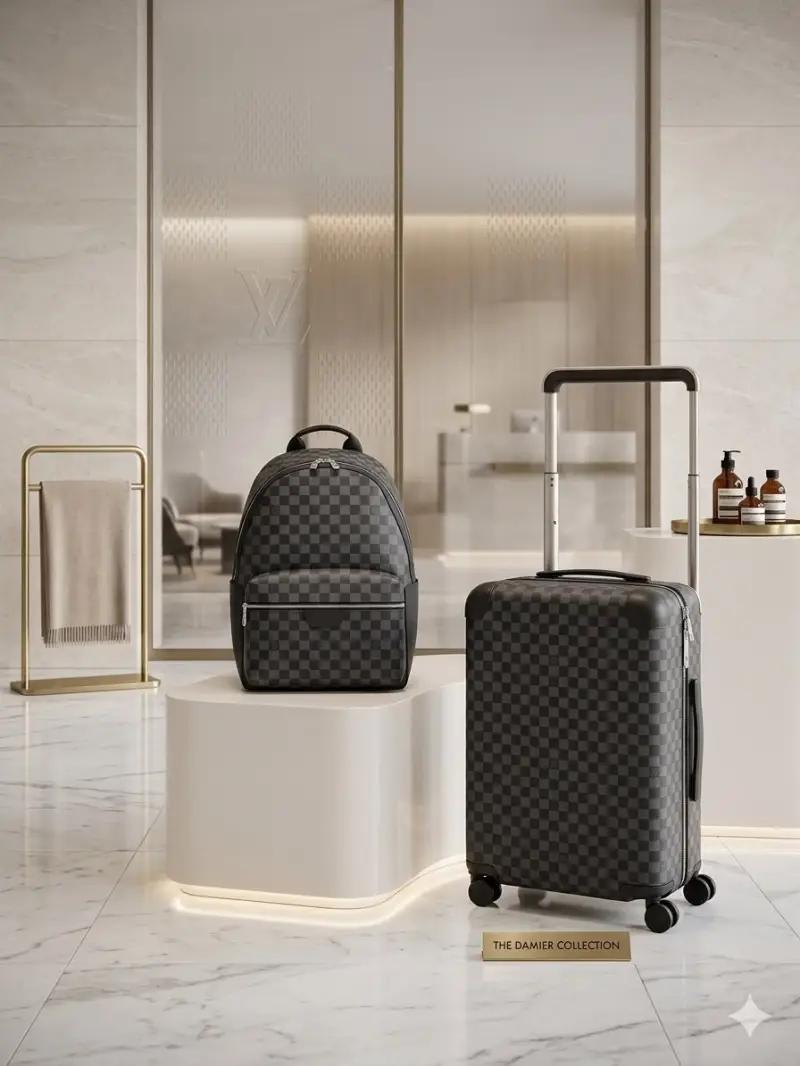 Ensemble Voyage Damier Graphite Premium – Valise + Sac à Dos