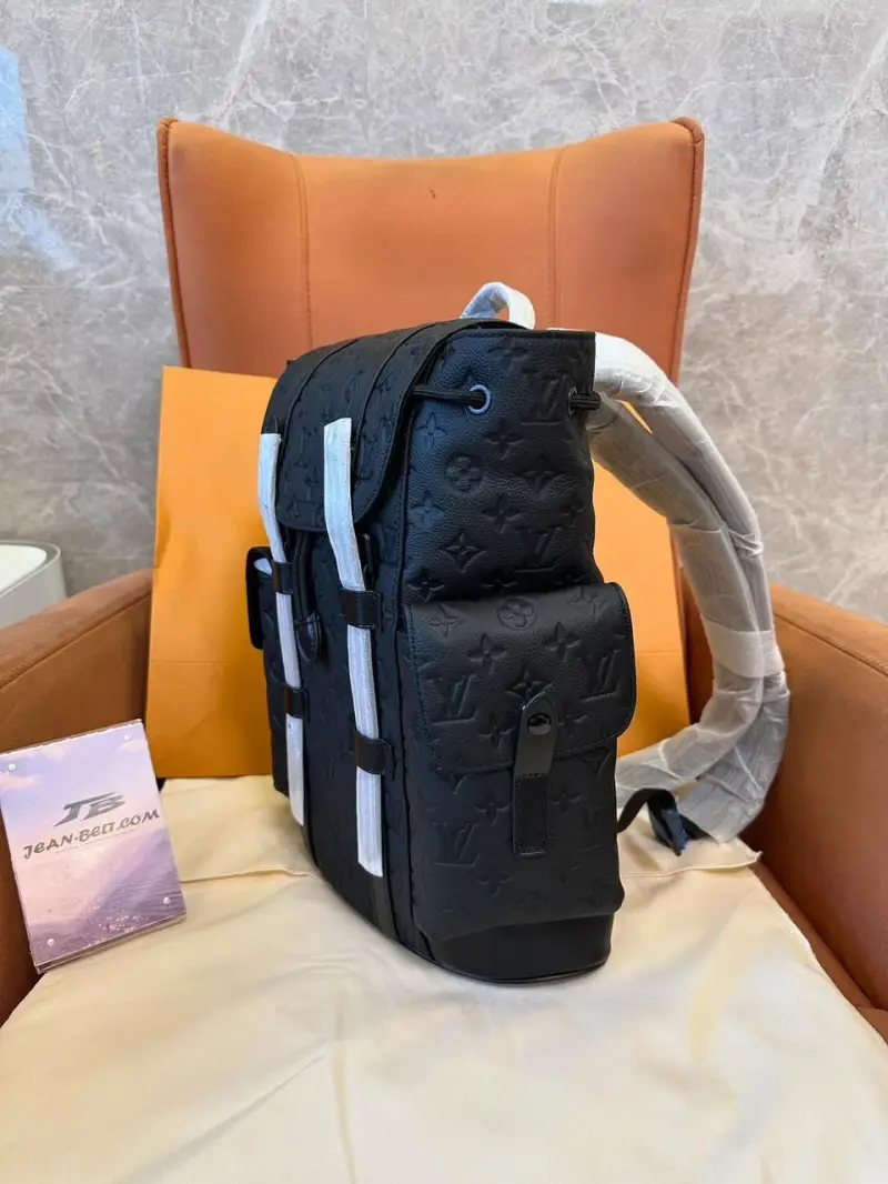 Sac à Dos Monogramme Noir Premium – Design Structuré