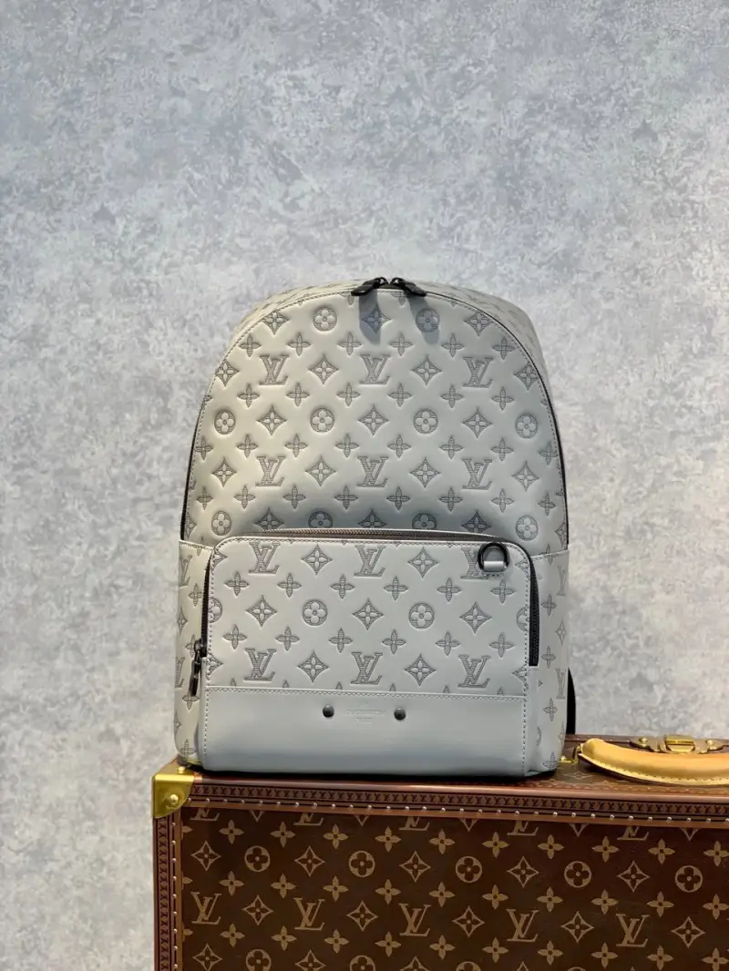 Sac à Dos Monogramme Blanc Premium – Grand Format Élégant