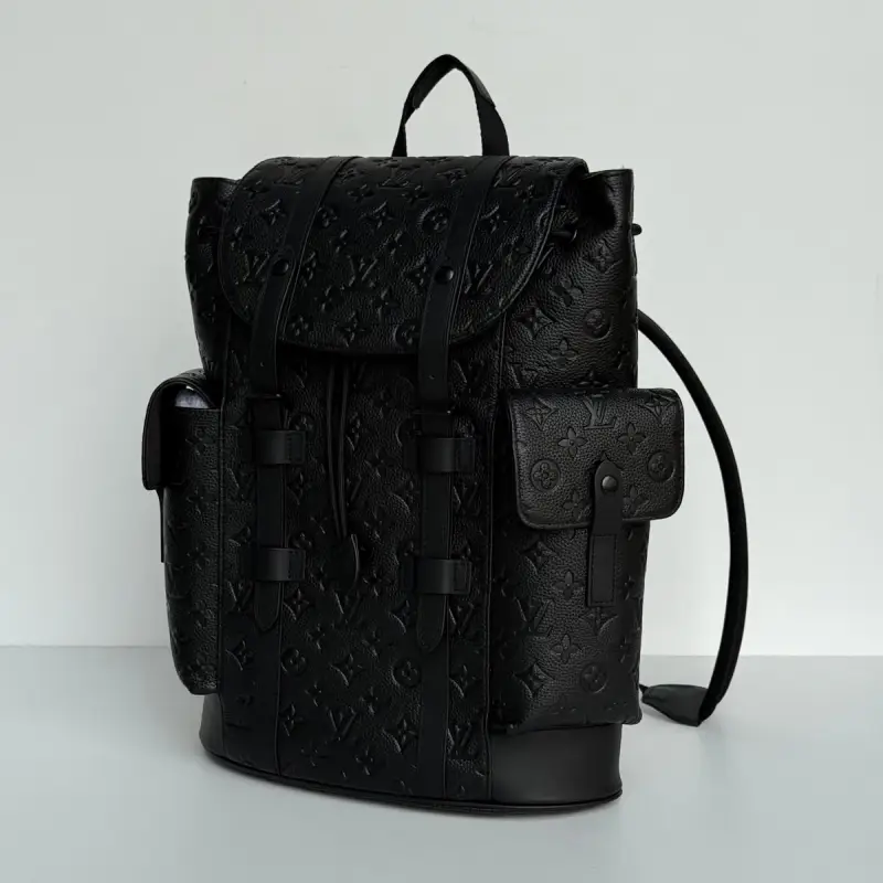 Sac à Dos Noir Premium Embossé – Grand Format Structuré